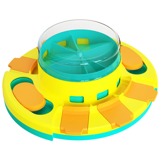 Round Bowl and Puzzle Feeder Toy